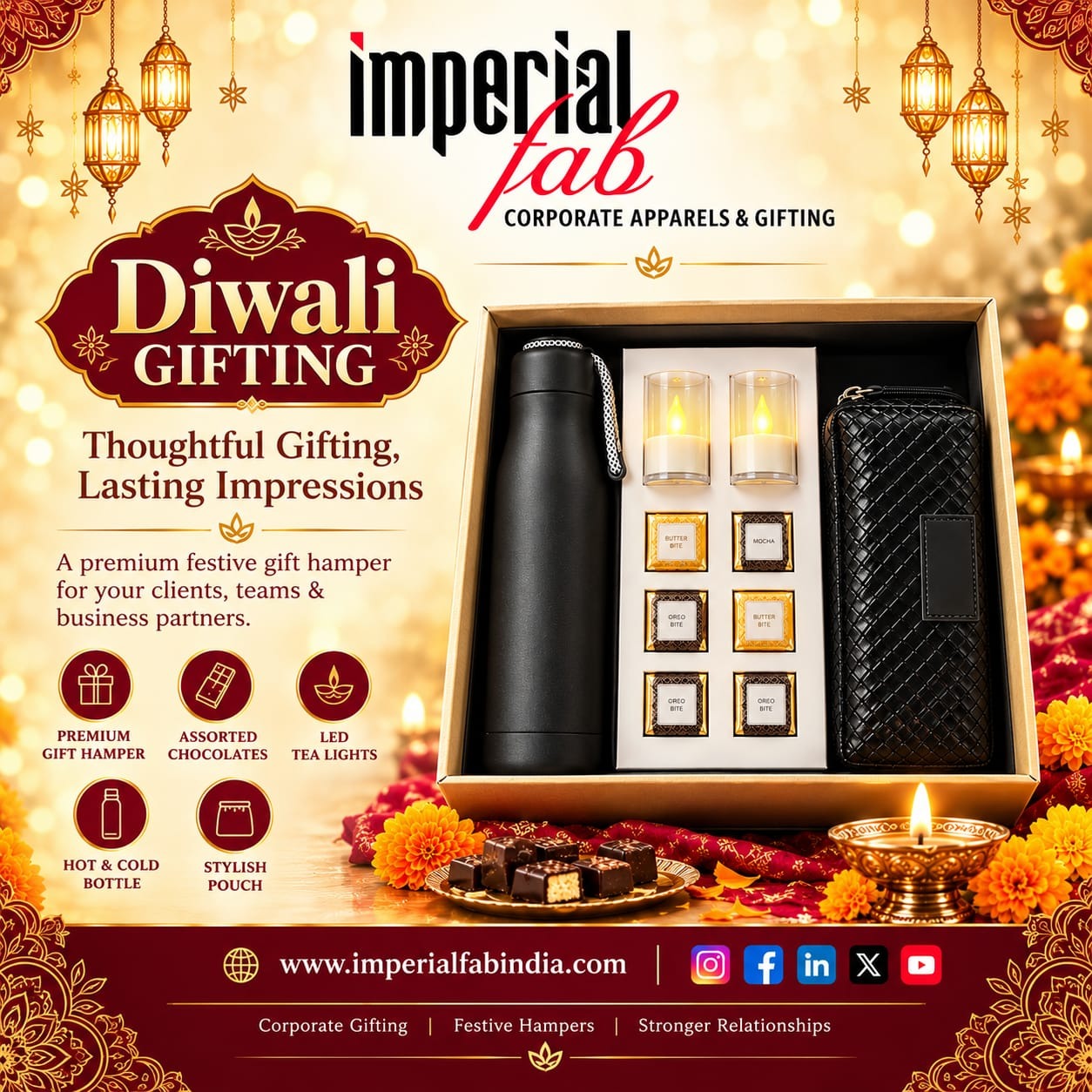 Diwali Corporate Gift Hampers – Thoughtful Gifting by Imperial Fab