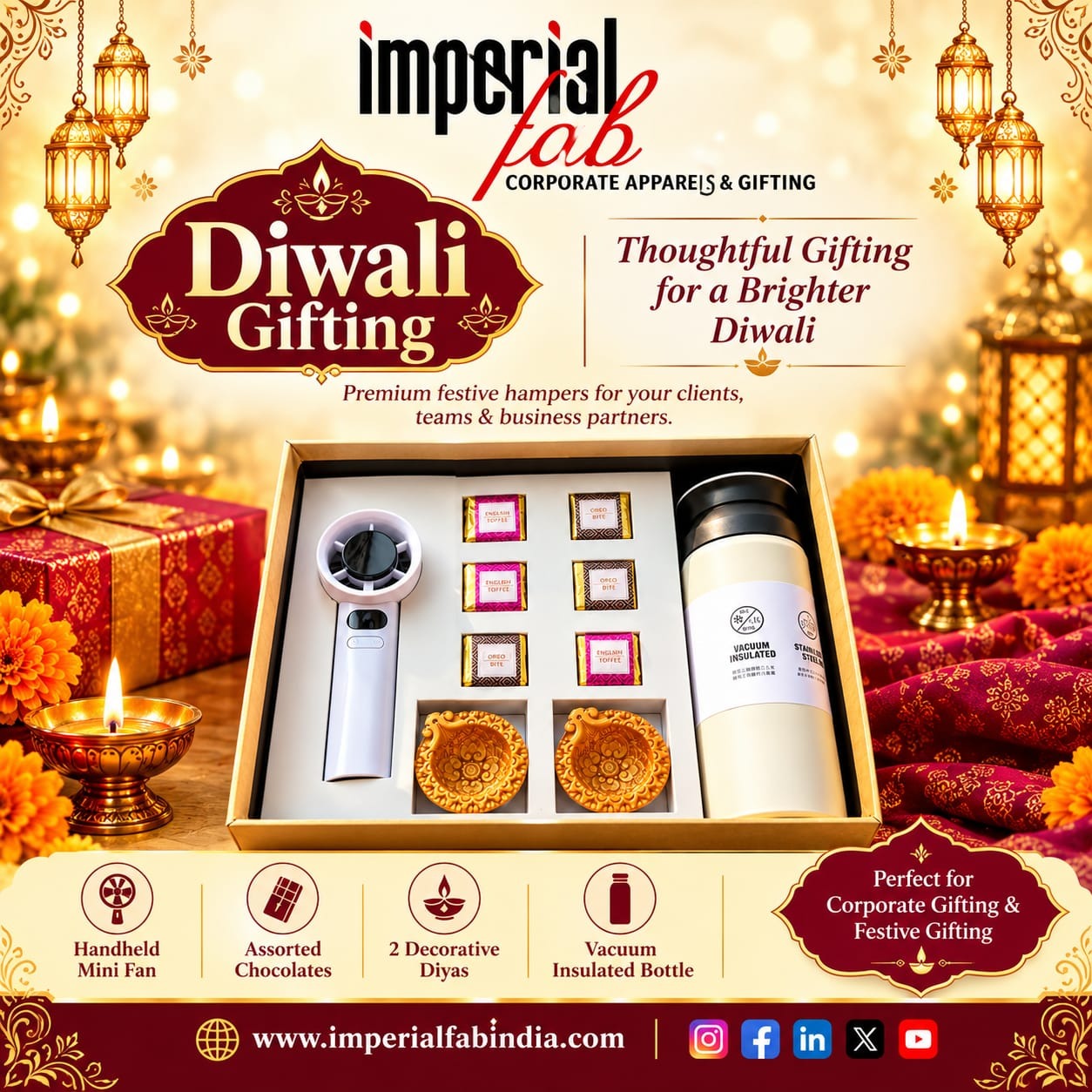 Diwali Corporate Gift Hampers – Thoughtful Festive Gifting by Imperial Fab
