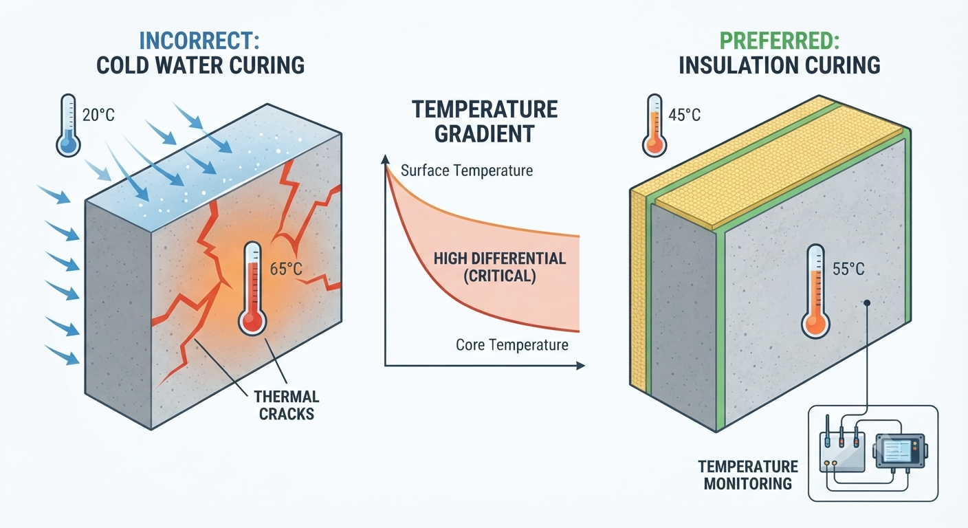 Why Water Curing Should Be Avoided in Mass Concrete