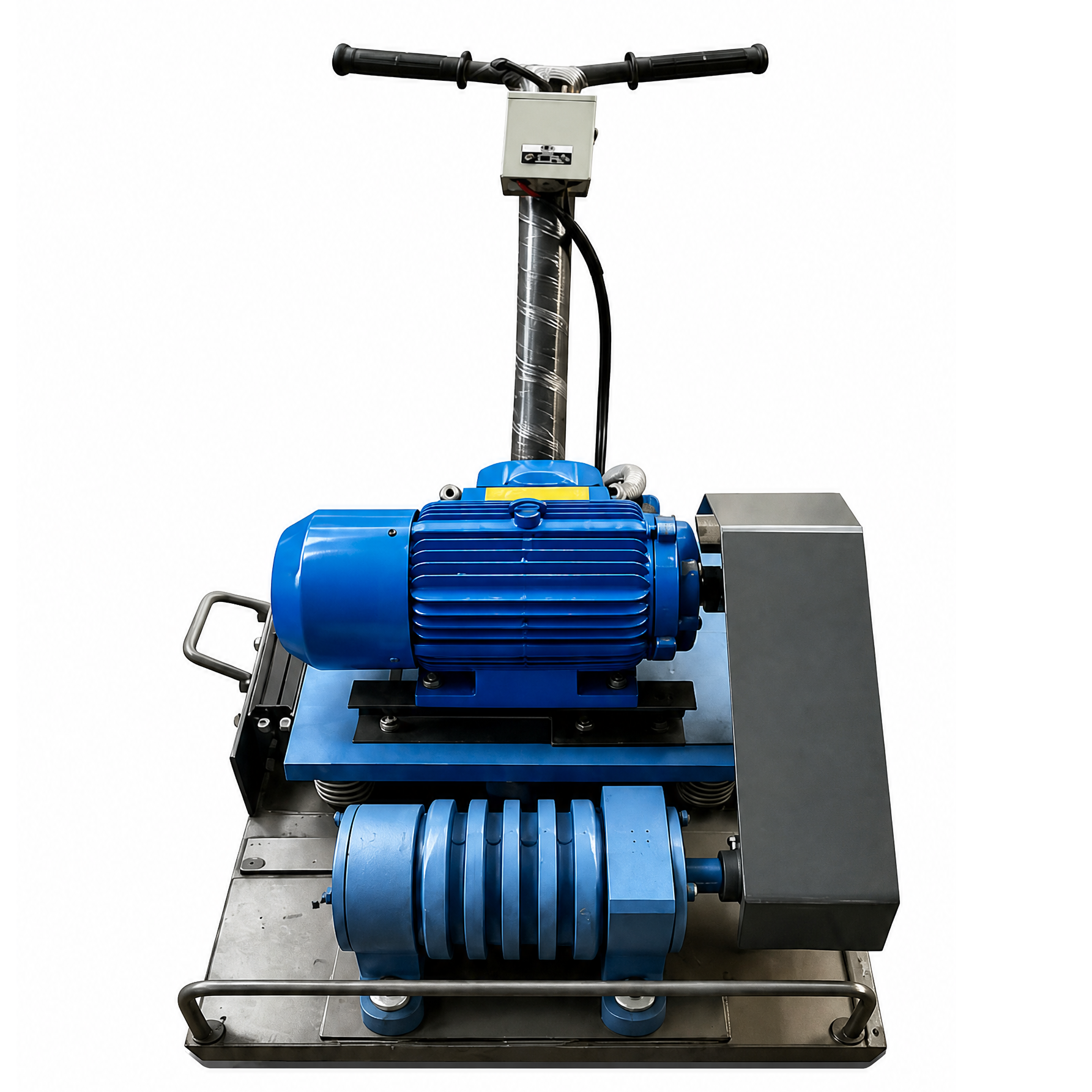Electric Plate Compactor 3 HP 3 Phase | 2 Ton Soil Compaction Machine, 415V - S. M. Equipment