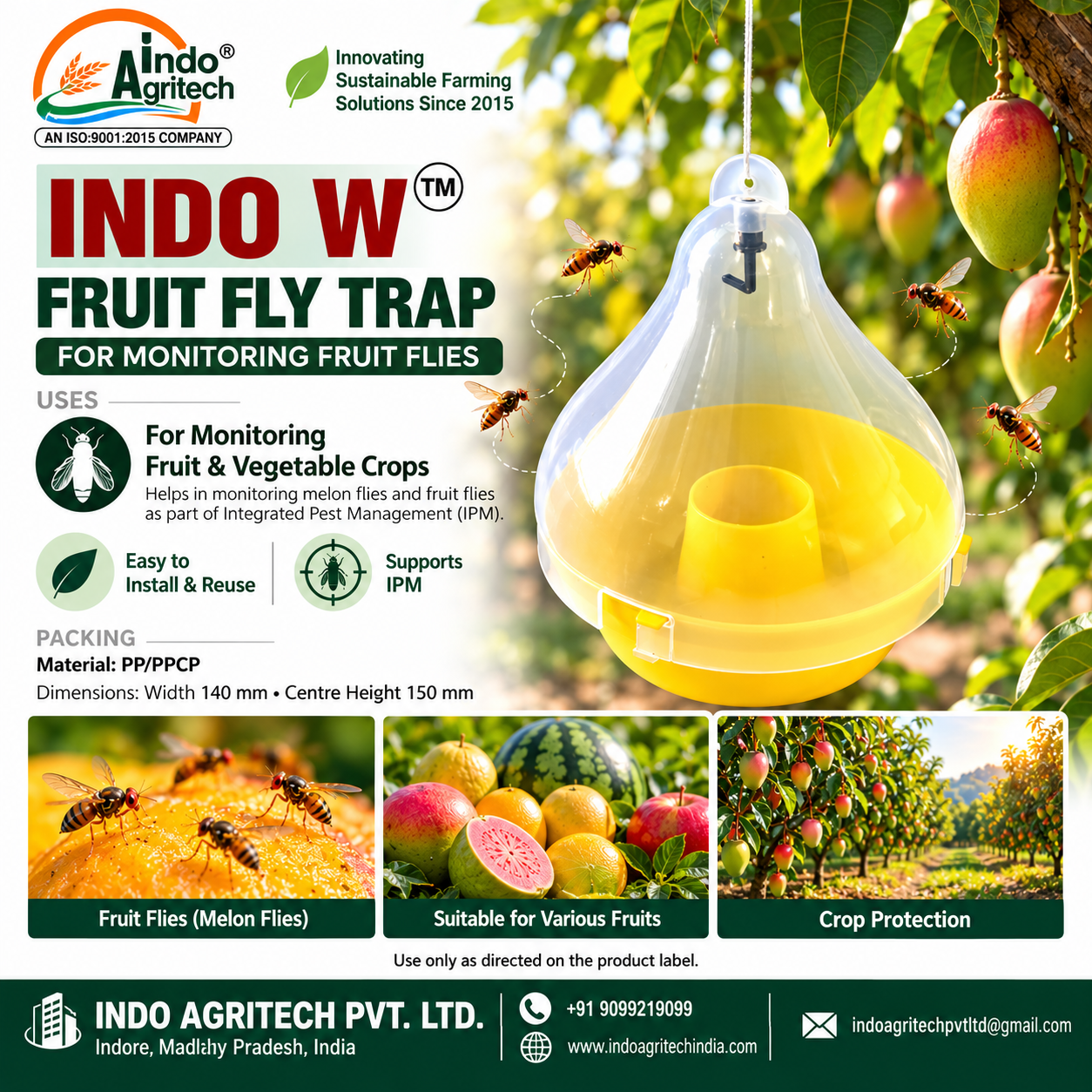 INDO W FRUIT FLY TRAP™ – Smart Fruit Fly & Melon Fly Monitoring Solution