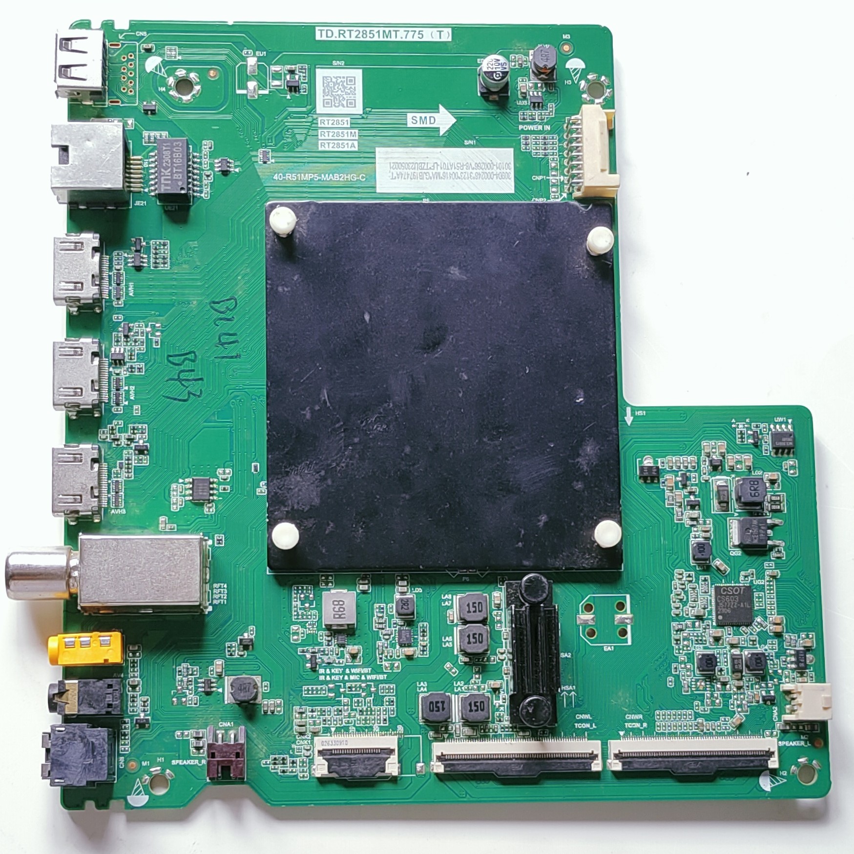 TCL 65P635 Pro Google LED TV Motherboard, Main Board, Main PCB(TD.RT2851MT.775 (T))
