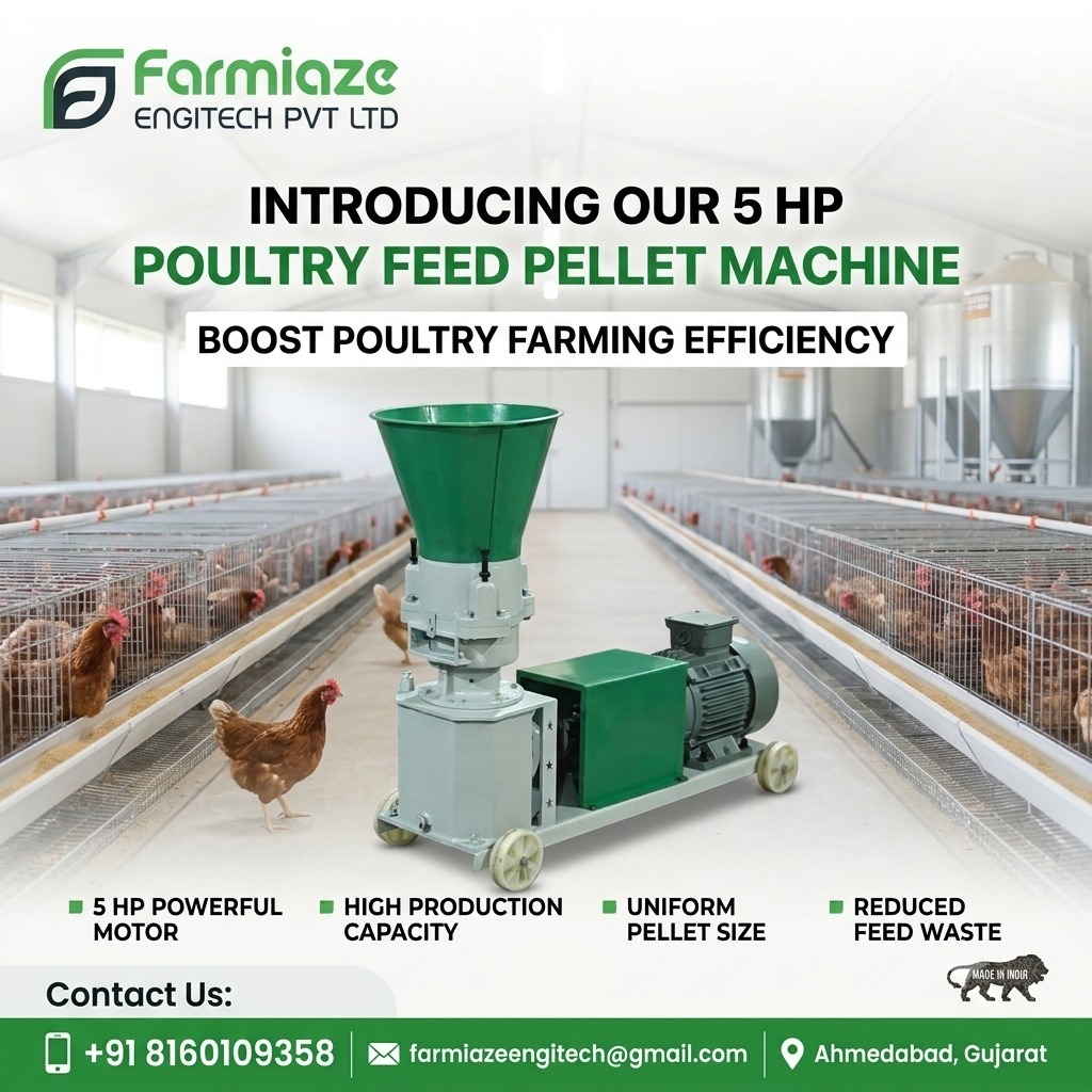 5 HP Poultry Feed Pellet Machine Manufacturer in Lucknow, Uttar Pradesh