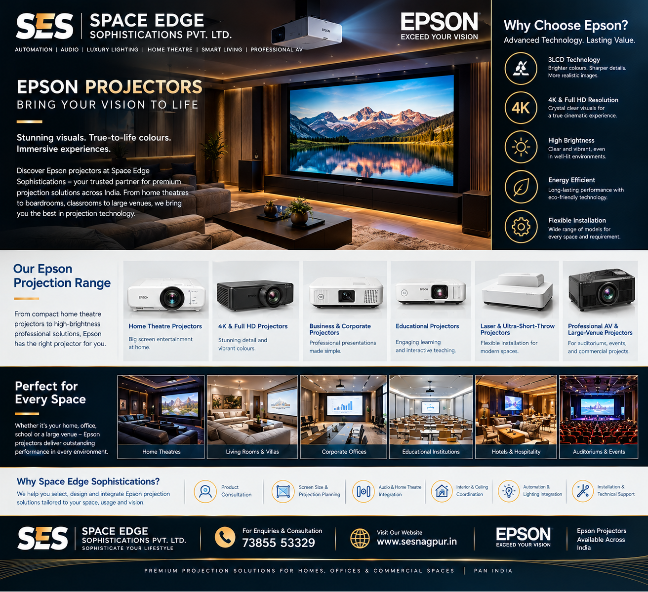 # Epson Projectors Across India | Space Edge Sophistications