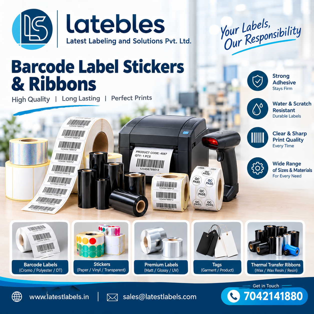We are deal in "Barcode Roll" in Hapur.... We are deal in "Barcodes, Labels, St... We are deal in '....