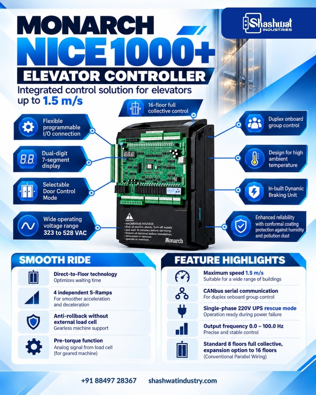 Monarch NICE 1000+ Elevator Controller