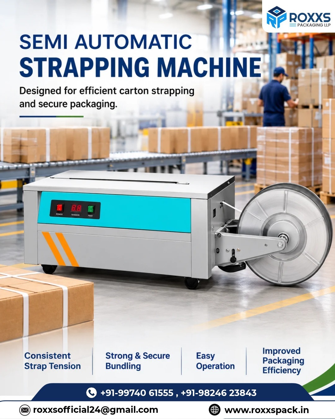 What Is a Semi Automatic Strapping Machine and How Does It Improve Packaging Efficiency