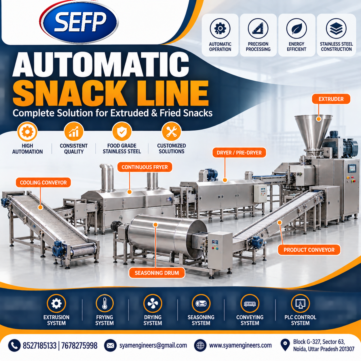 Automatic snack line manufacturer