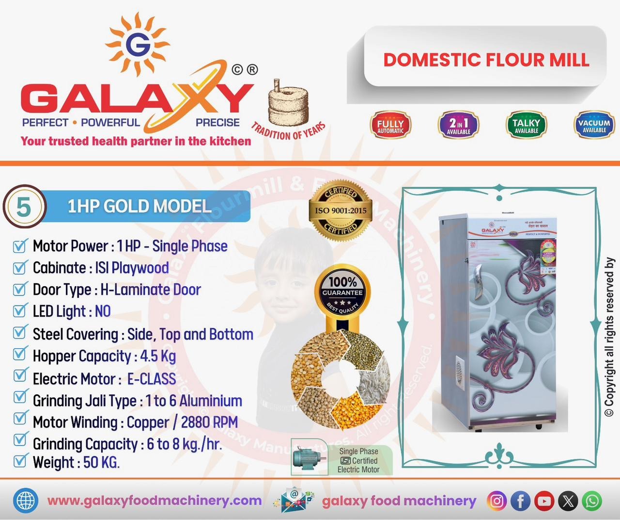 Domestic Flour Mill Manufacturer in Ghaziabad | Explore Flour Milling Machines for Home Use