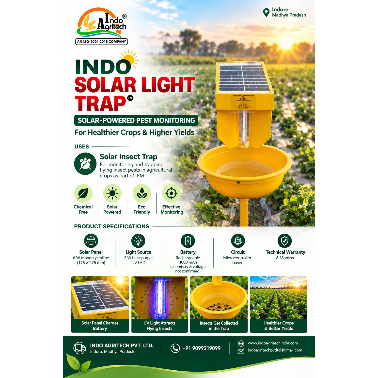 INDO SOLAR INSECT LIGHT TRAP™ | Smart Solar Pest Management