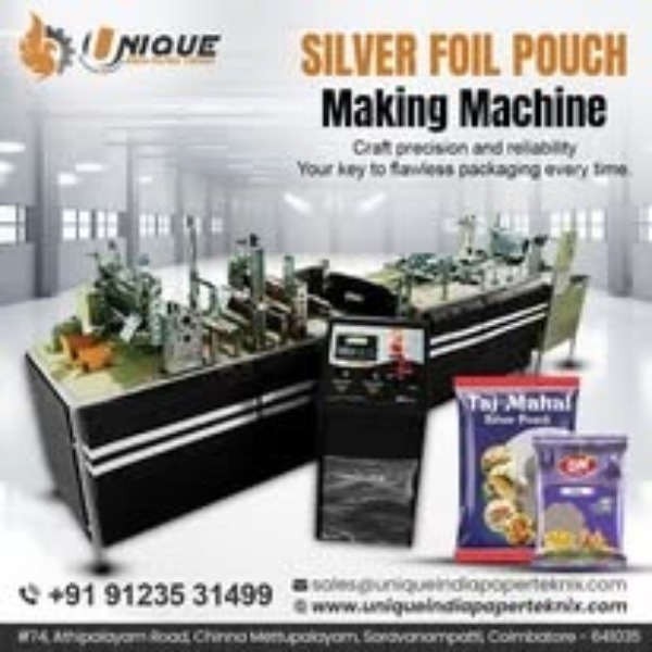 JJ Mark Silver Pouch making Machine is available in Coimbatore Saravanampatti