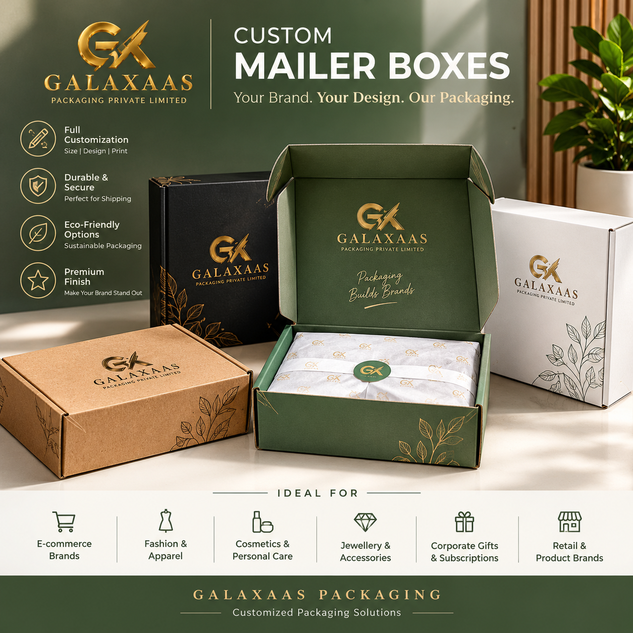 Mailer Box Manufacturer in India | Custom Printed Mailer Boxes – Galaxaas Packaging