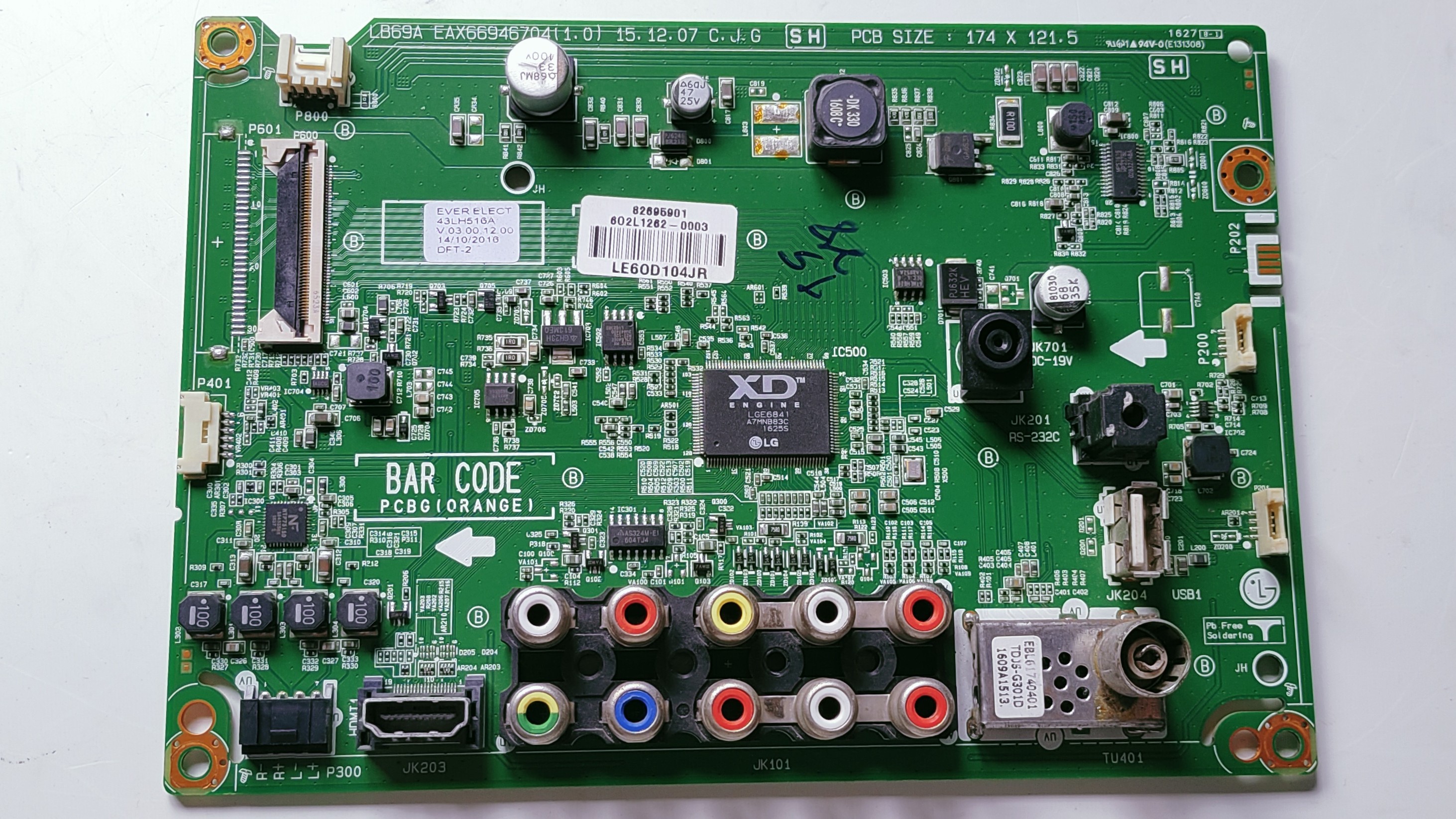 LG 43LH516A-TE LED Full HD TV Motherboard, Main Board, Main PCB