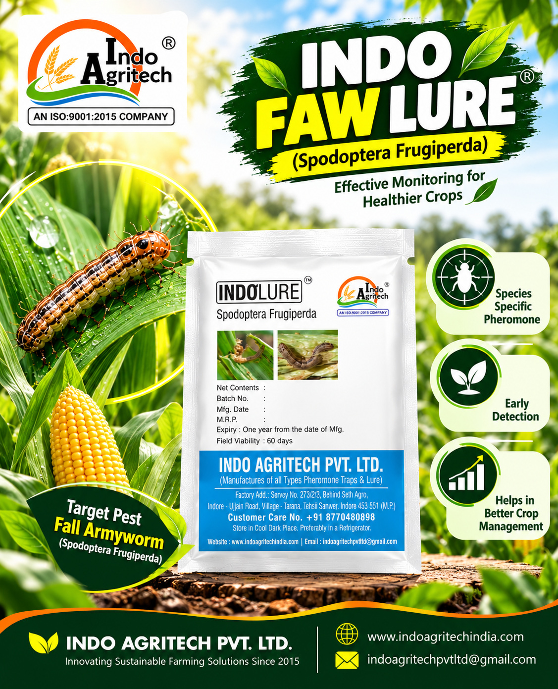 INDO FAW LURE™ – Fall Armyworm Pheromone Lure Manufacturer in India