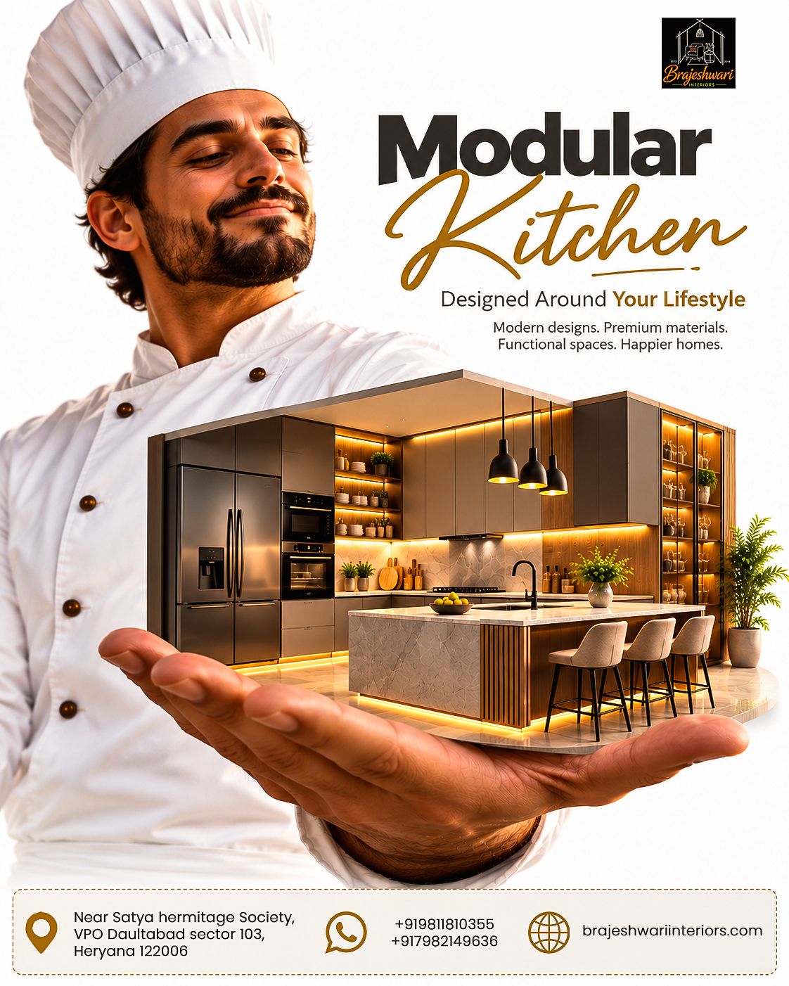 🍳 Transform Your Culinary Experience with Brajeshwari Interiors! ✨