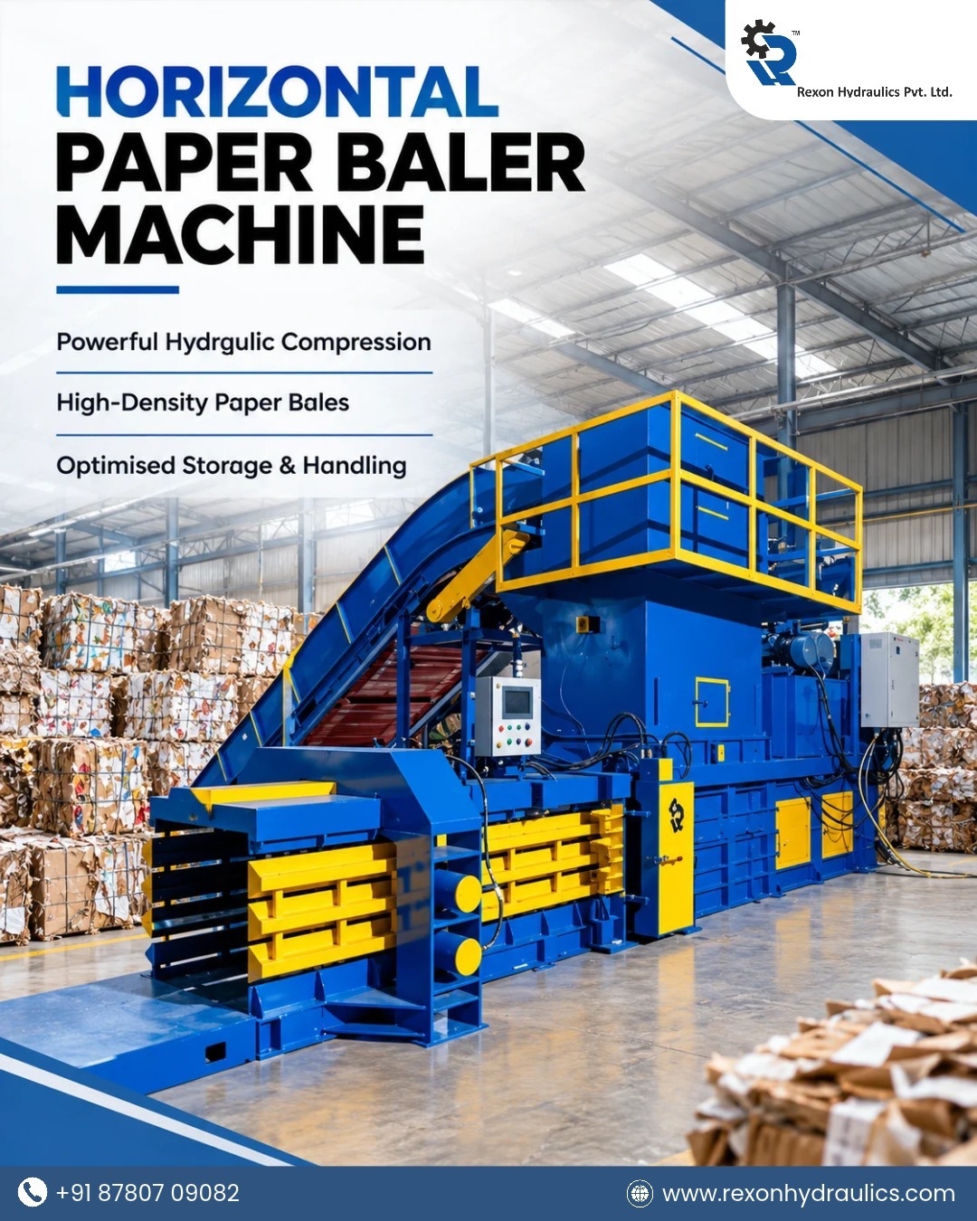 Horizontal Paper Baler Machine Manufactuter in India