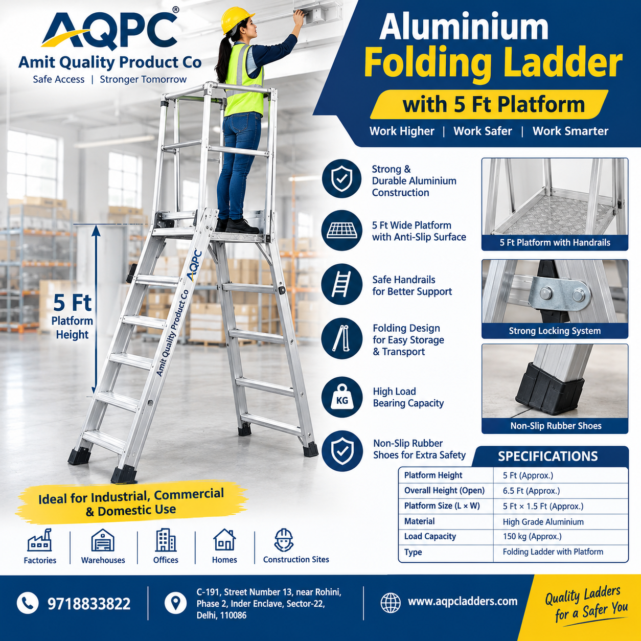 Aluminium Folding Ladder.