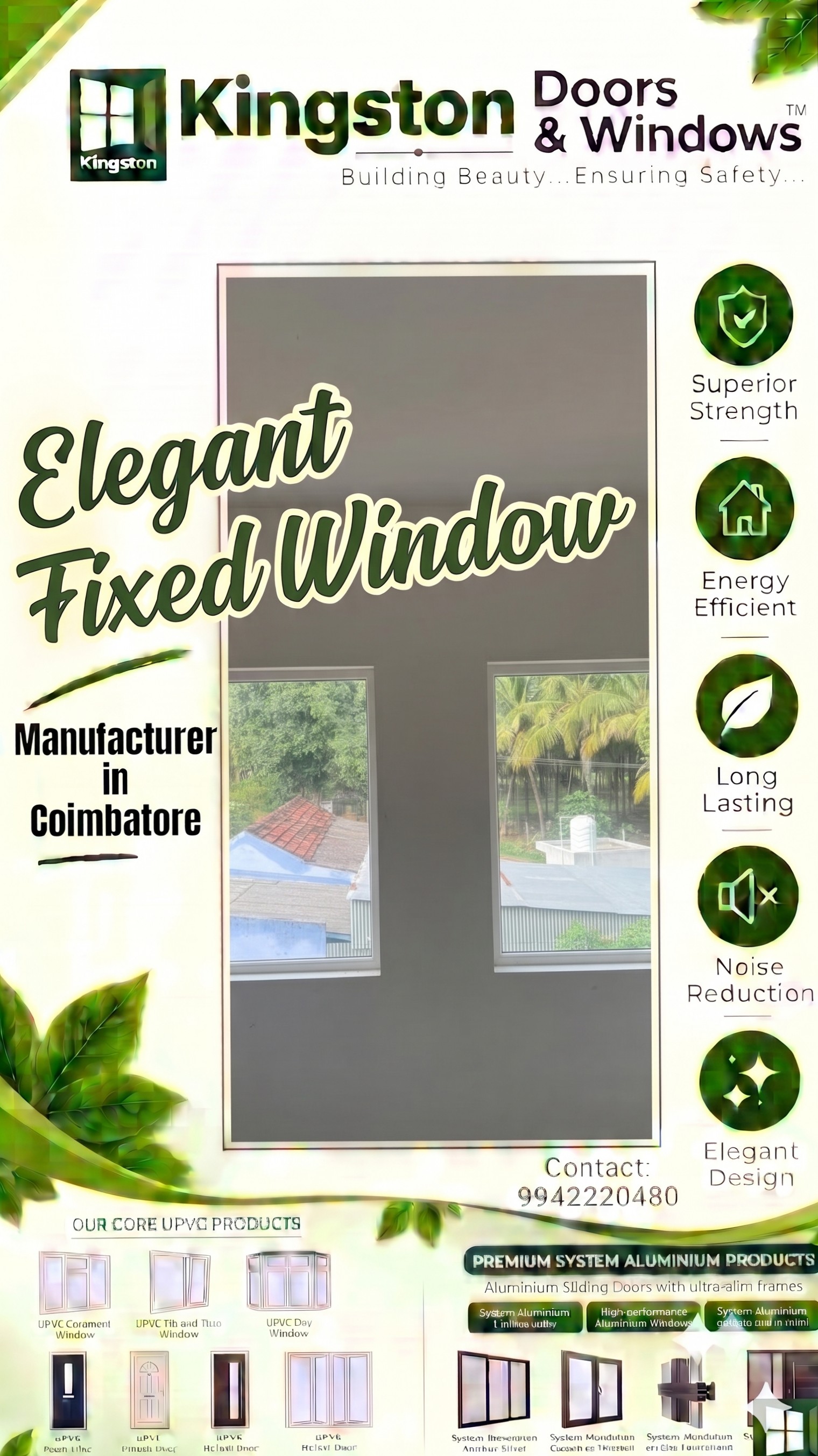 upvc fixed window manufacturer in tirupur
