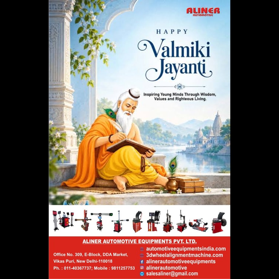 Aliner Automotive Equipment's Team Wishing you Happy Valmiki Jayanti