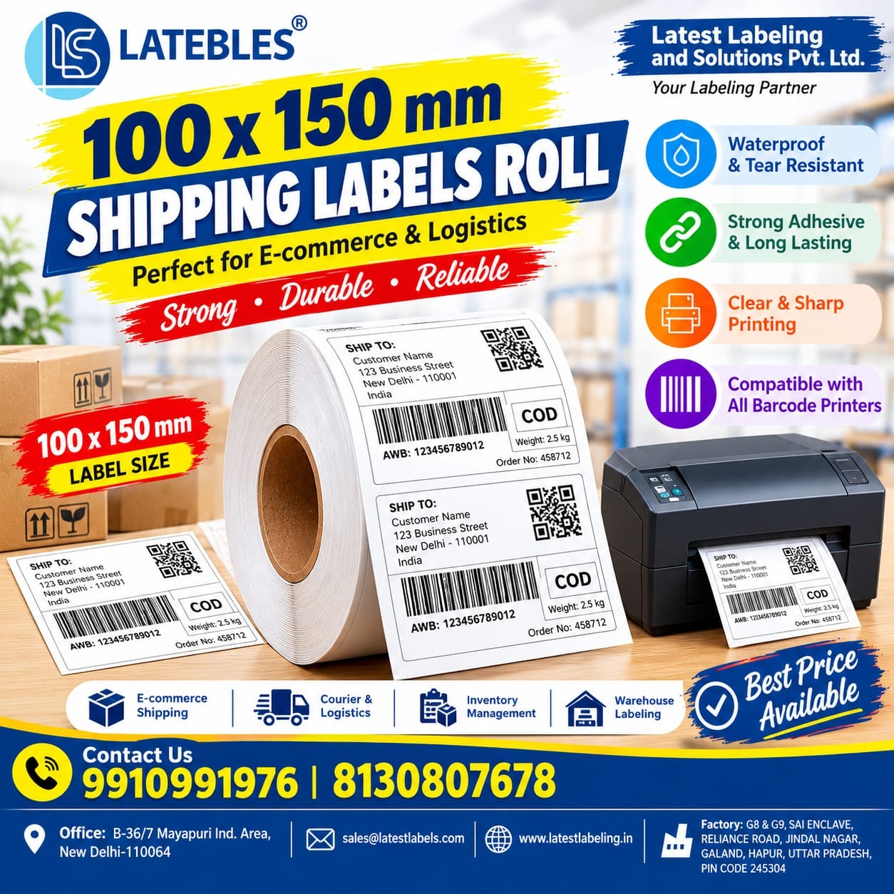 We are deal in "Barcode Roll" in Hapur.... We are deal in "Barcodes, Labels, St... We are deal in '....