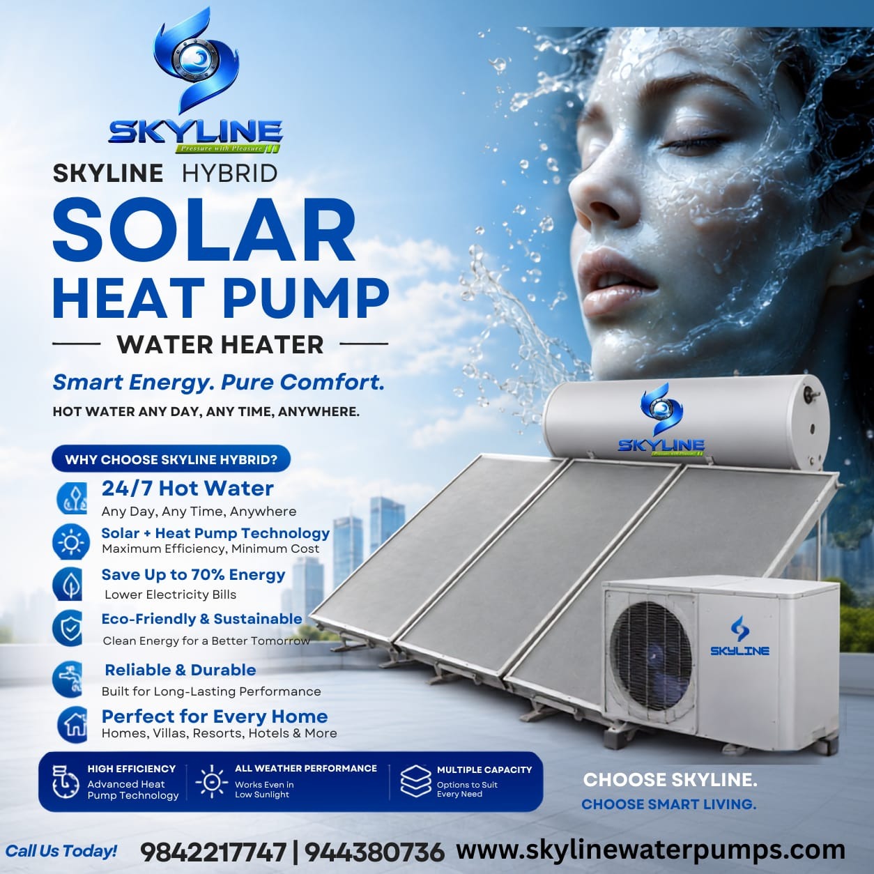 SKYLINE HYBRID SOLAR HEAT PUMP WATER HEATER