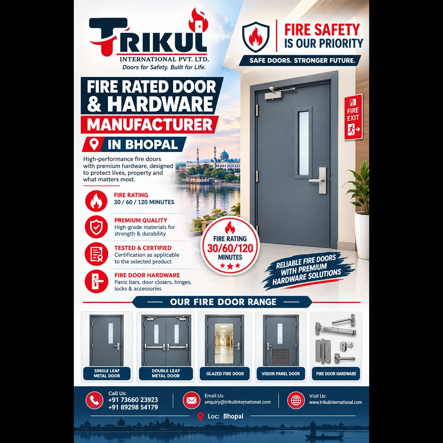 Fire Rated Door & Hardware Manufacturer in Bhopal – Trikul International