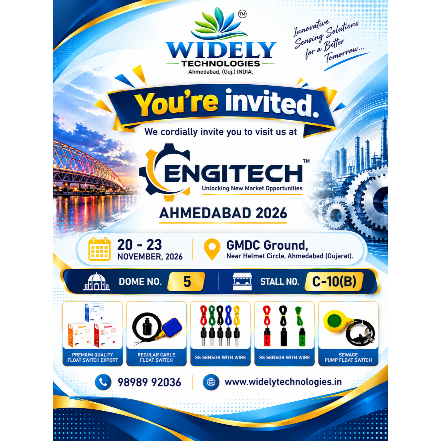 Widely Technologies Invites You to Engitech Ahmedabad 2026
Discover Innovative Water Level Control ...