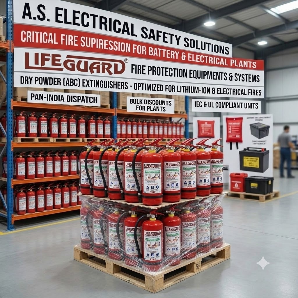 Battery Plant Electrical Fire Extinguisher Bulk Supplier in India