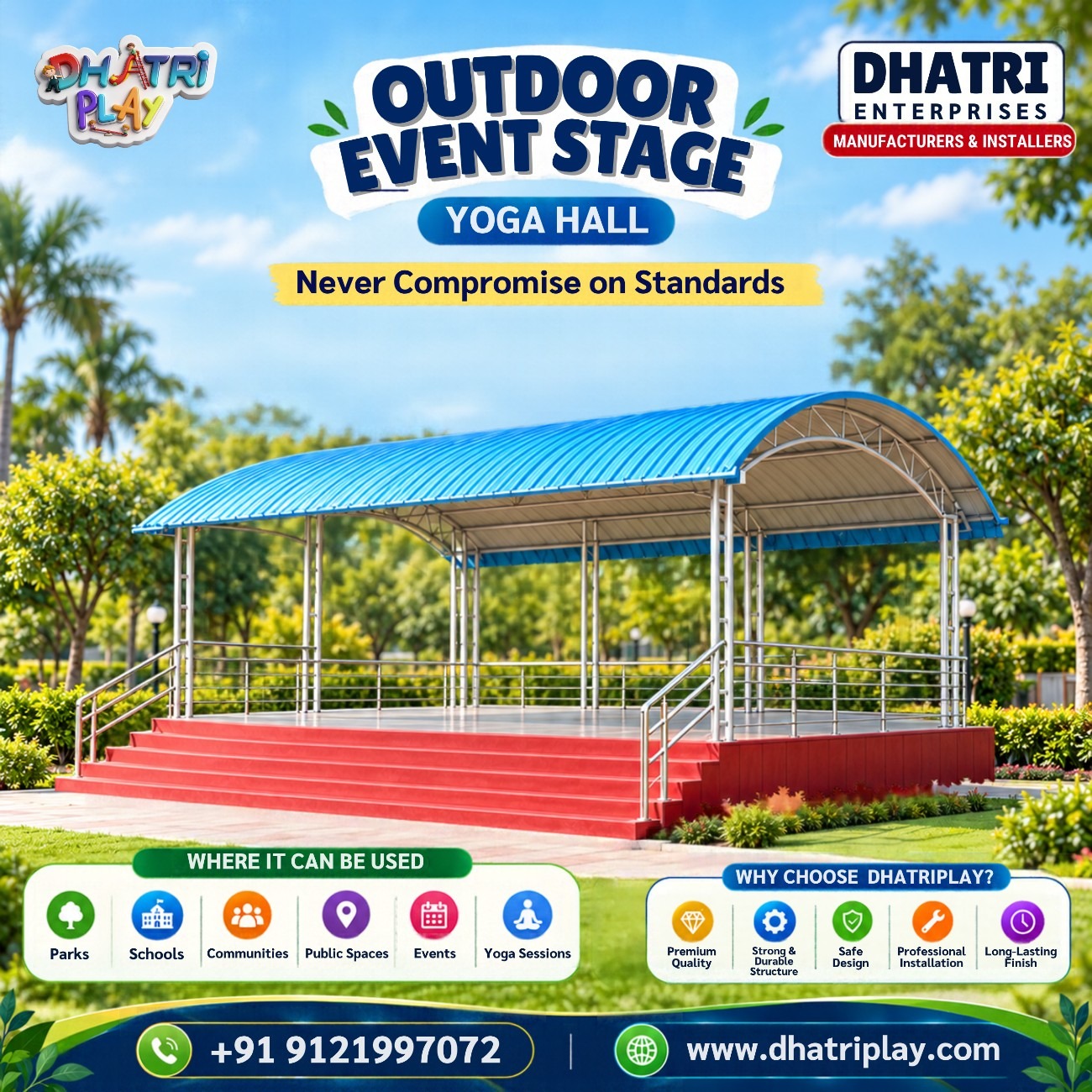 ποΈ Outdoor Event Stage β Yoga Hall | Dhatri Play