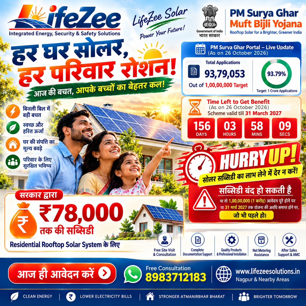 PM Surya Ghar Yojana – Rooftop Solar Installation in Nagpur
