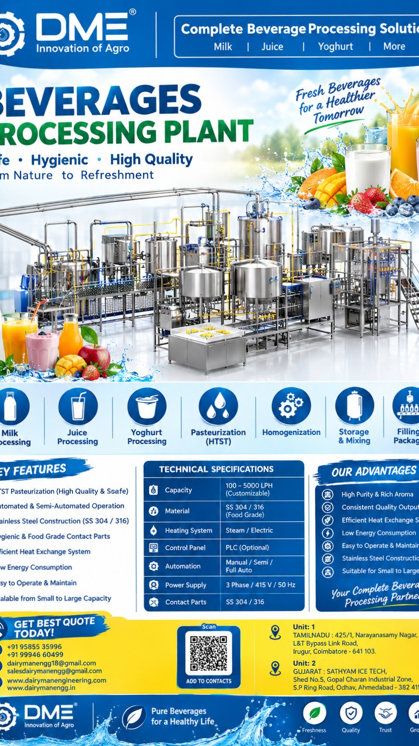 dairy equipments manufacturer in tamilnadu