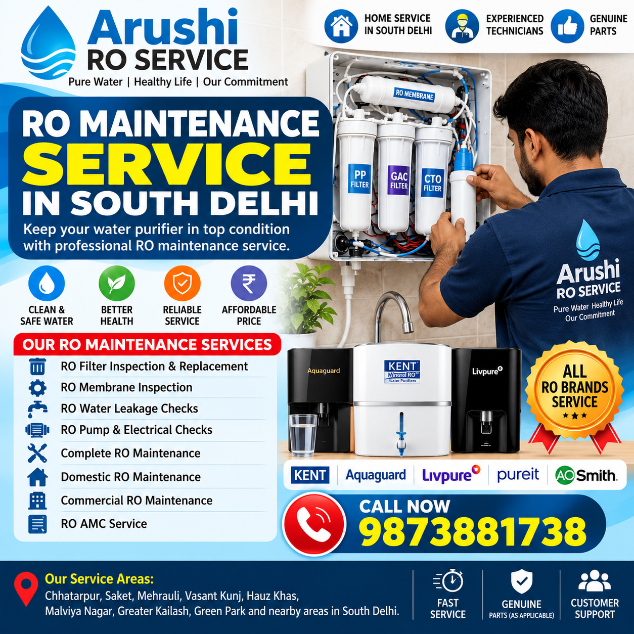 RO Maintenance Service in South Delhi