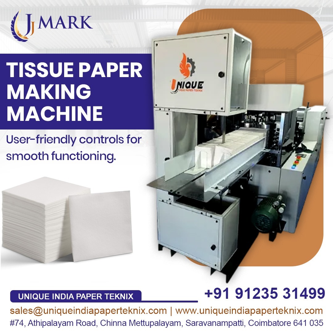 JJ Mark Tissue Paper Making Machine is available in Coimbatore