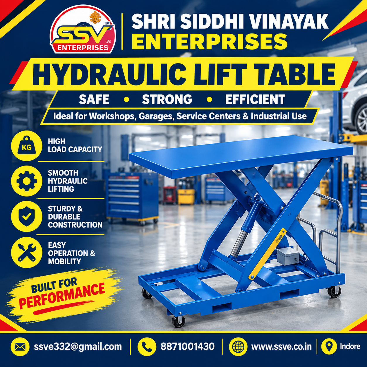 Hydraulic Lift Table in Indore – Shri Siddhi Vinayak Enterprises
