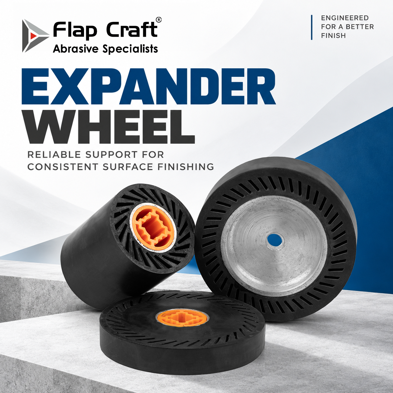 Rubber Expander Wheel for metal finishing
