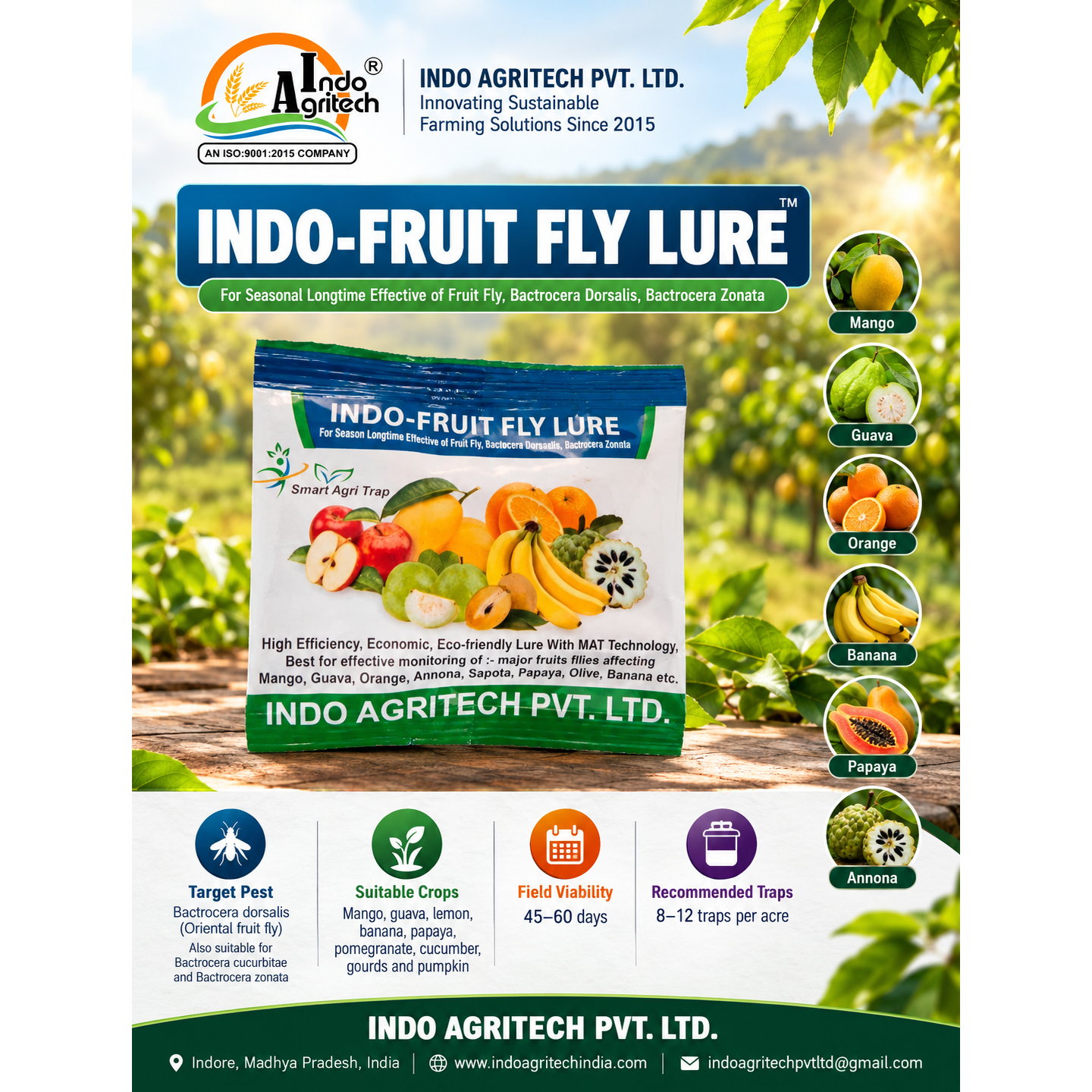 INDO FRUIT FLY LURE™ – Fruit Fly Pheromone Lure Supplier in India