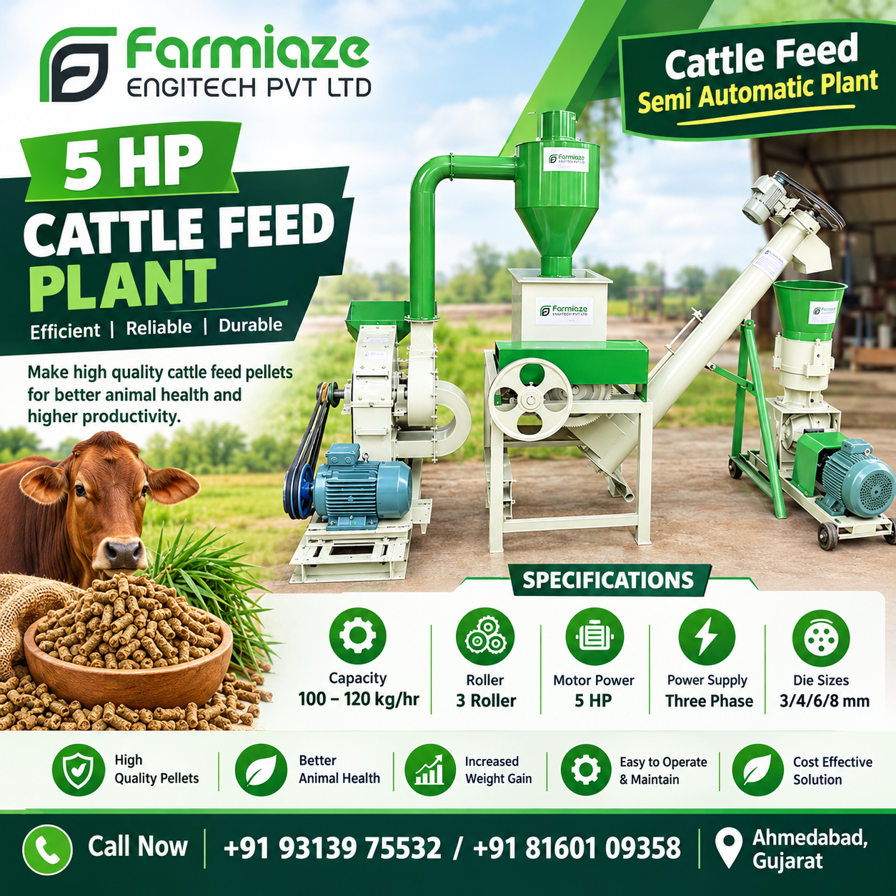 5 HP Cattle Feed Plant Manufacturer in Uttar Pradesh