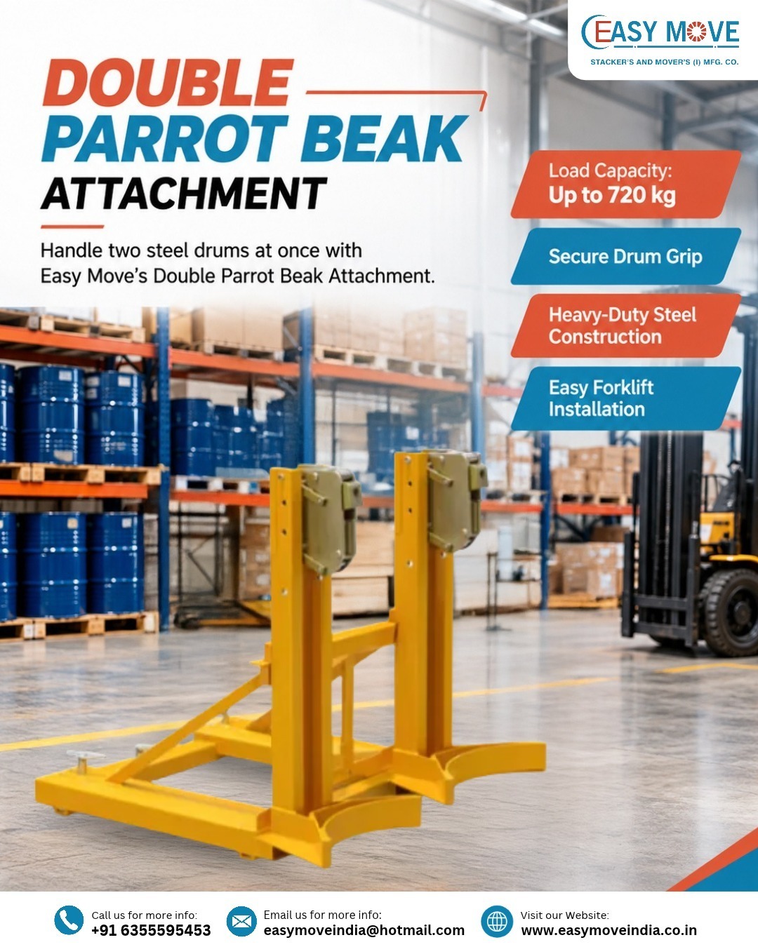 What Is a Double Parrot Beak Attachment and How Does It Improve Industrial Material Handling