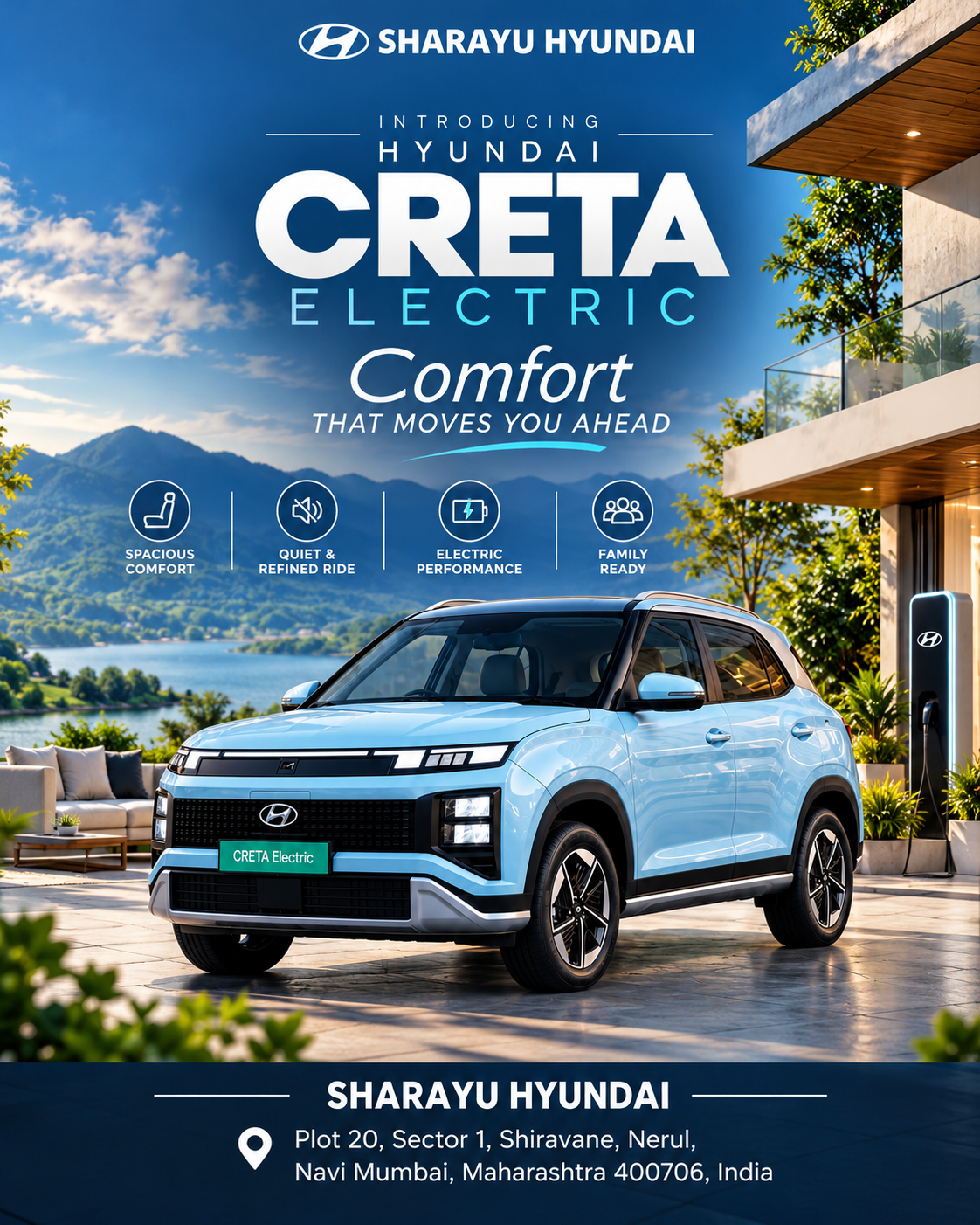 Hyundai Creta Electric – Comfort That Moves You Ahead|Sharayu Hyundai