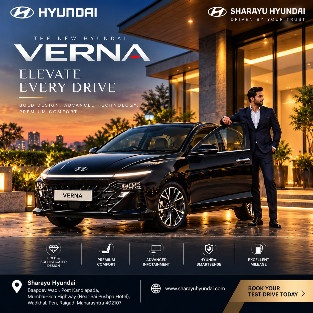Hyundai VERNA – Elevate Every Drive | Sharayu Hyundai