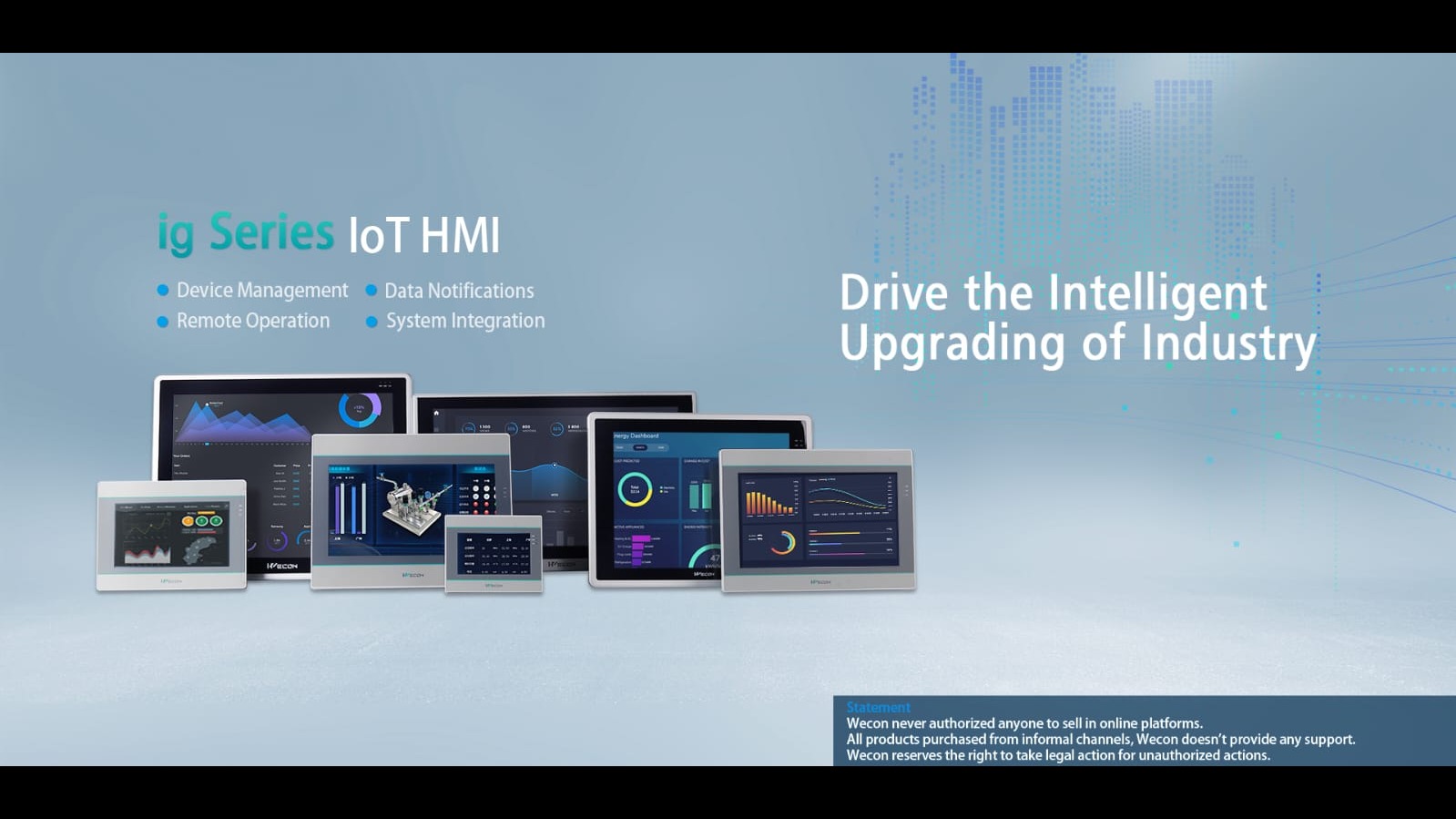 The WECON ig Series IoT HMI is an intelligent interface designed for modern industrial automation an...
