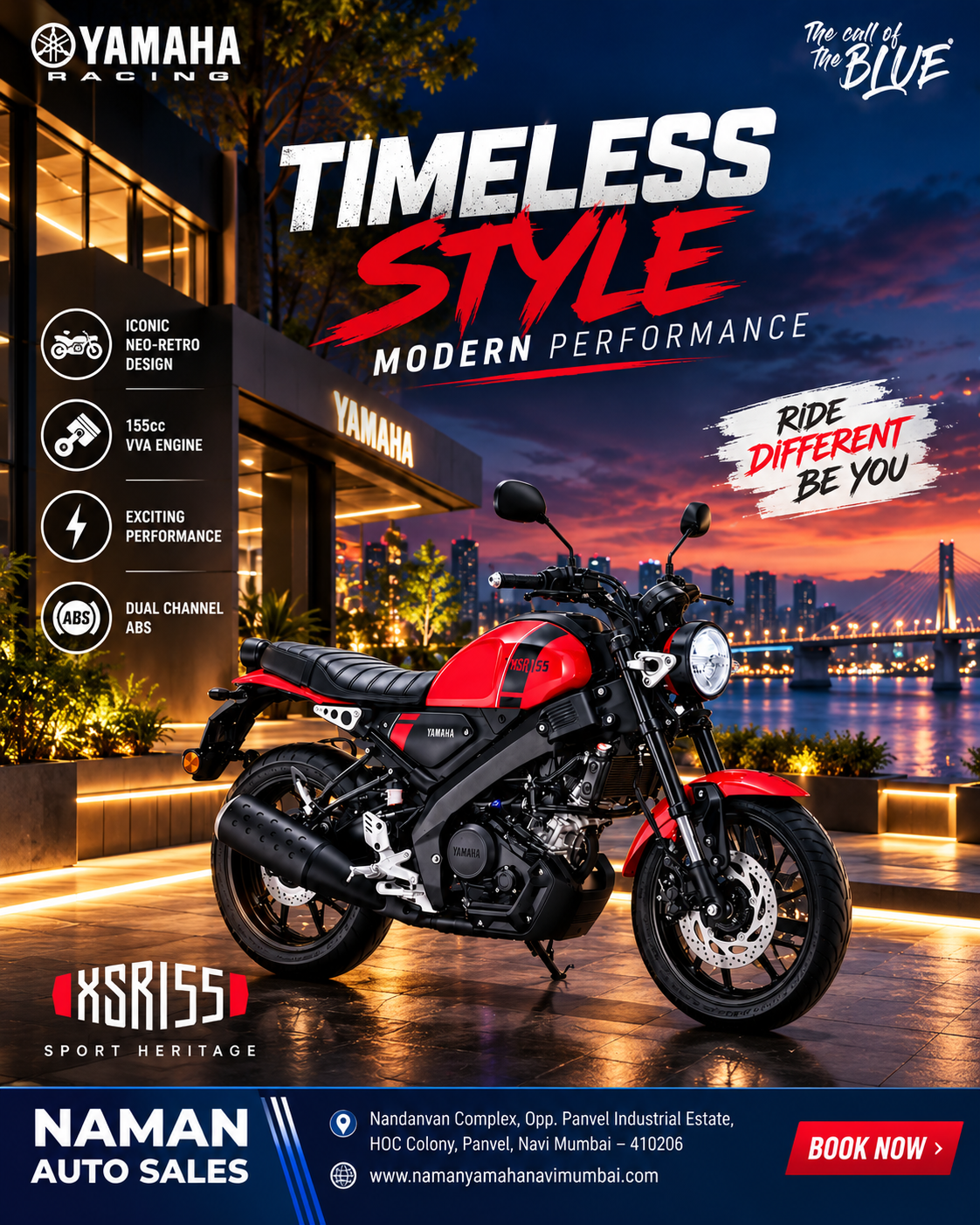 Yamaha XSR155 – Timeless Style, Modern Performance | Naman Auto Sales, Panvel