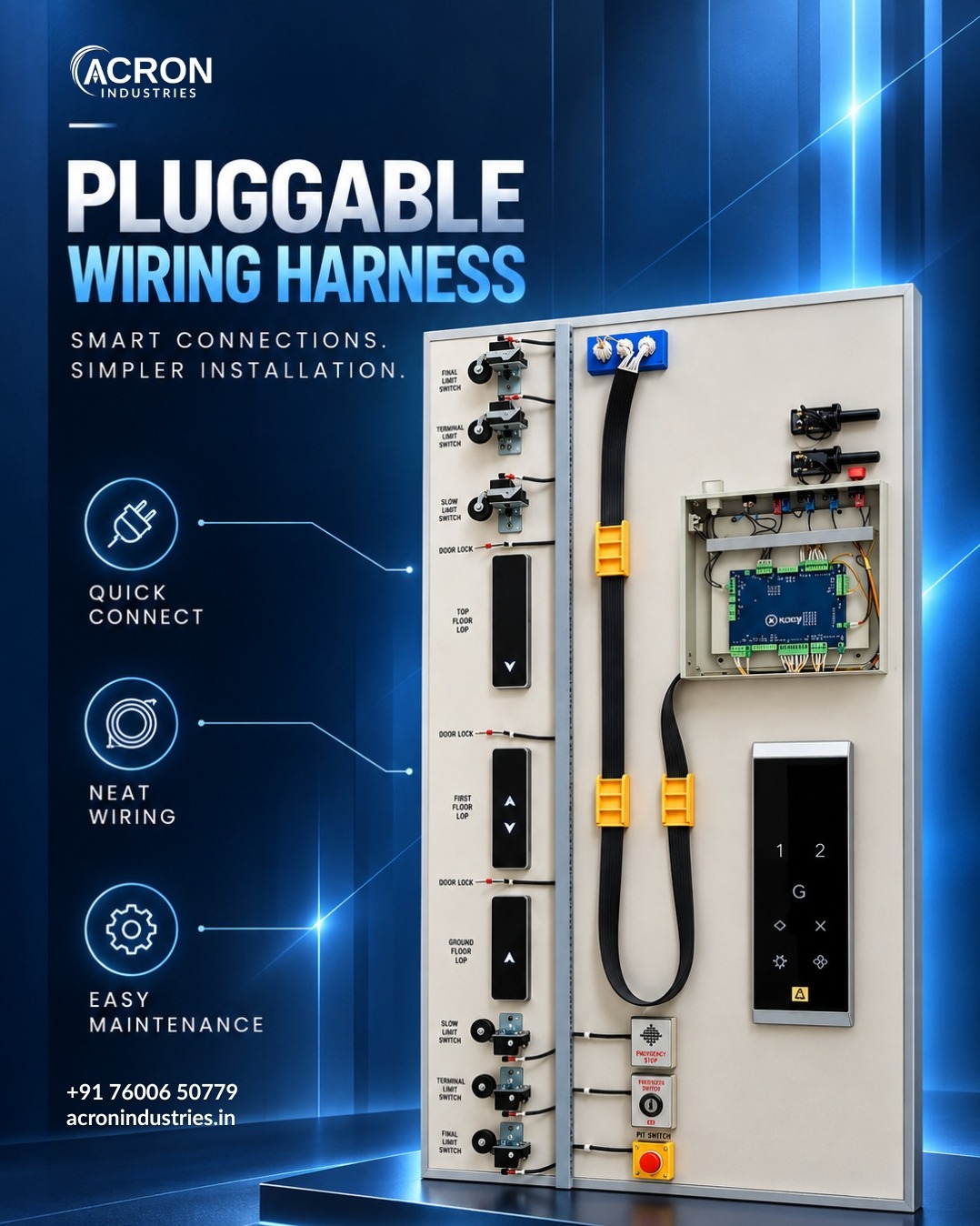 Pluggable Wiring Harness for Elevators