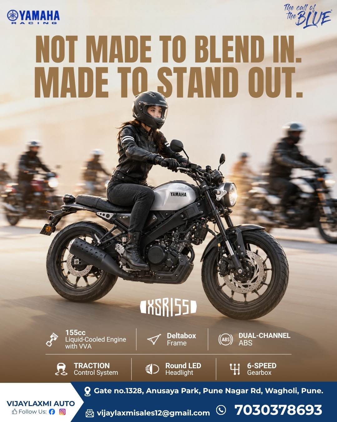 YAMAHA XSR 155 | NOT MADE TO BLEND IN, MADE TO STAND OUT | VIJAYLAXMI YAMAHA WAGHOLI