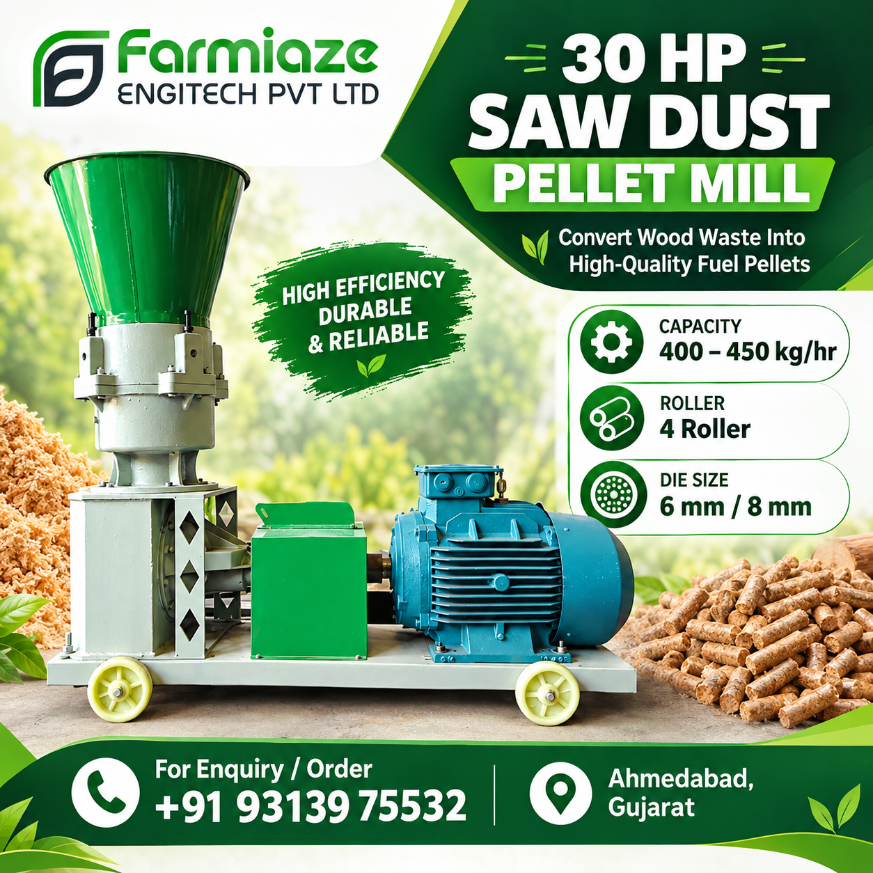 30 HP Sawdust Pellet Mill Manufacturer in Jaipur, Rajasthan