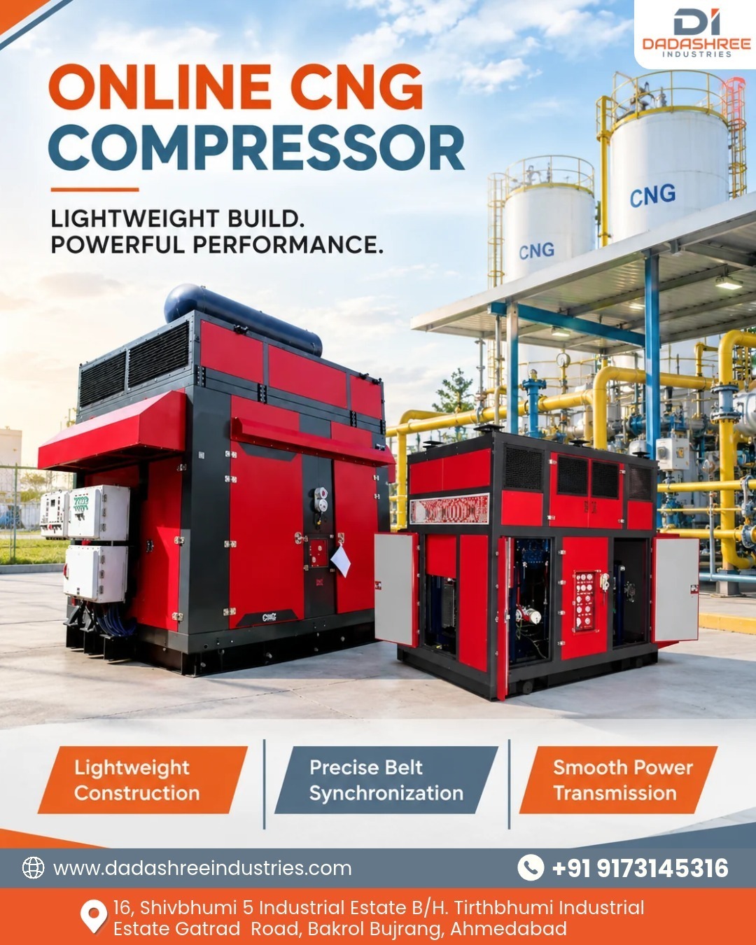 How Does an Online CNG Compressor Improve Gas Compression Efficiency and Performance ?