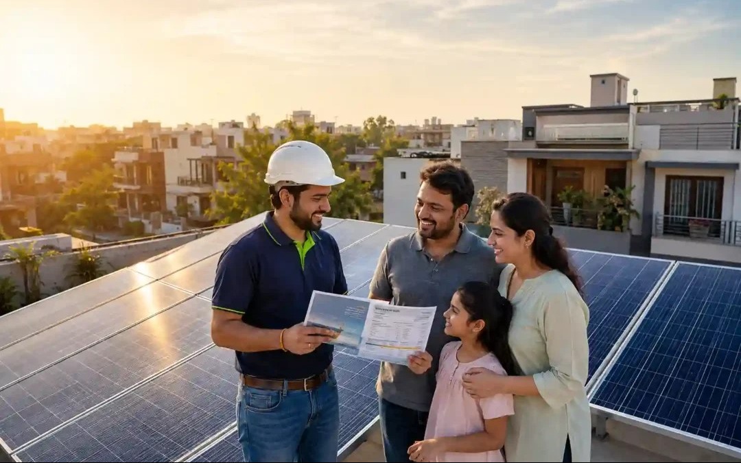 RESIDENTIAL SOLAR PANEL INSTALLATION IN HIMMATNAGAR , GUJARAT
