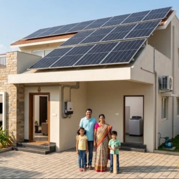 RESIDENTIAL SOLAR PANEL INSTALLATION IN MODASA, GUJARAT