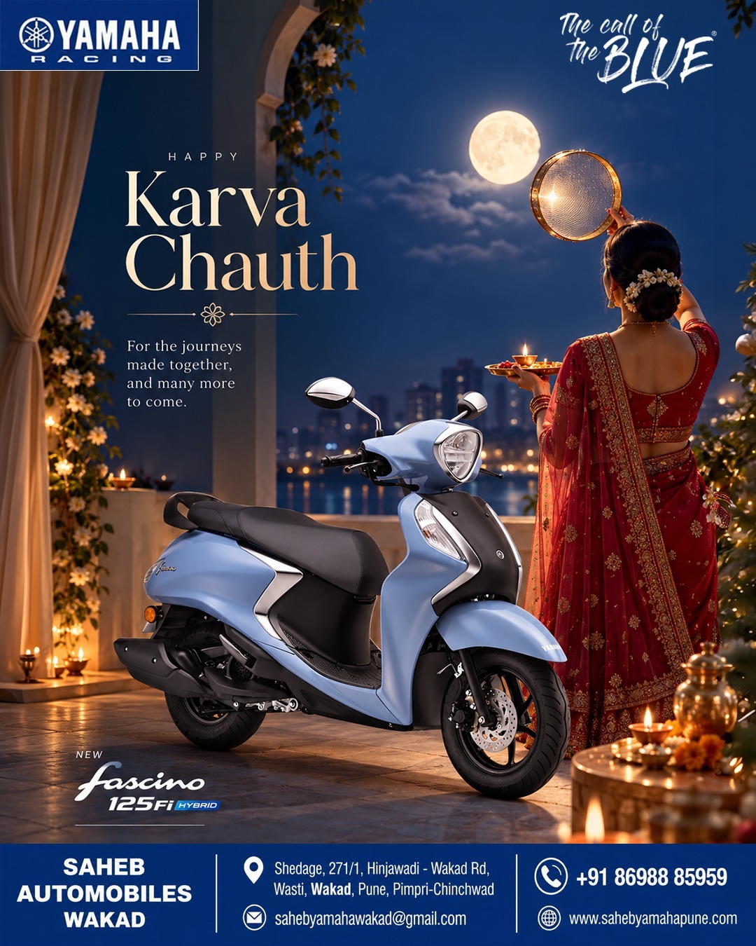 Celebrate Every Journey Together with Yamaha Fascino 125 FI Hybrid | Karwa Chauth Special
