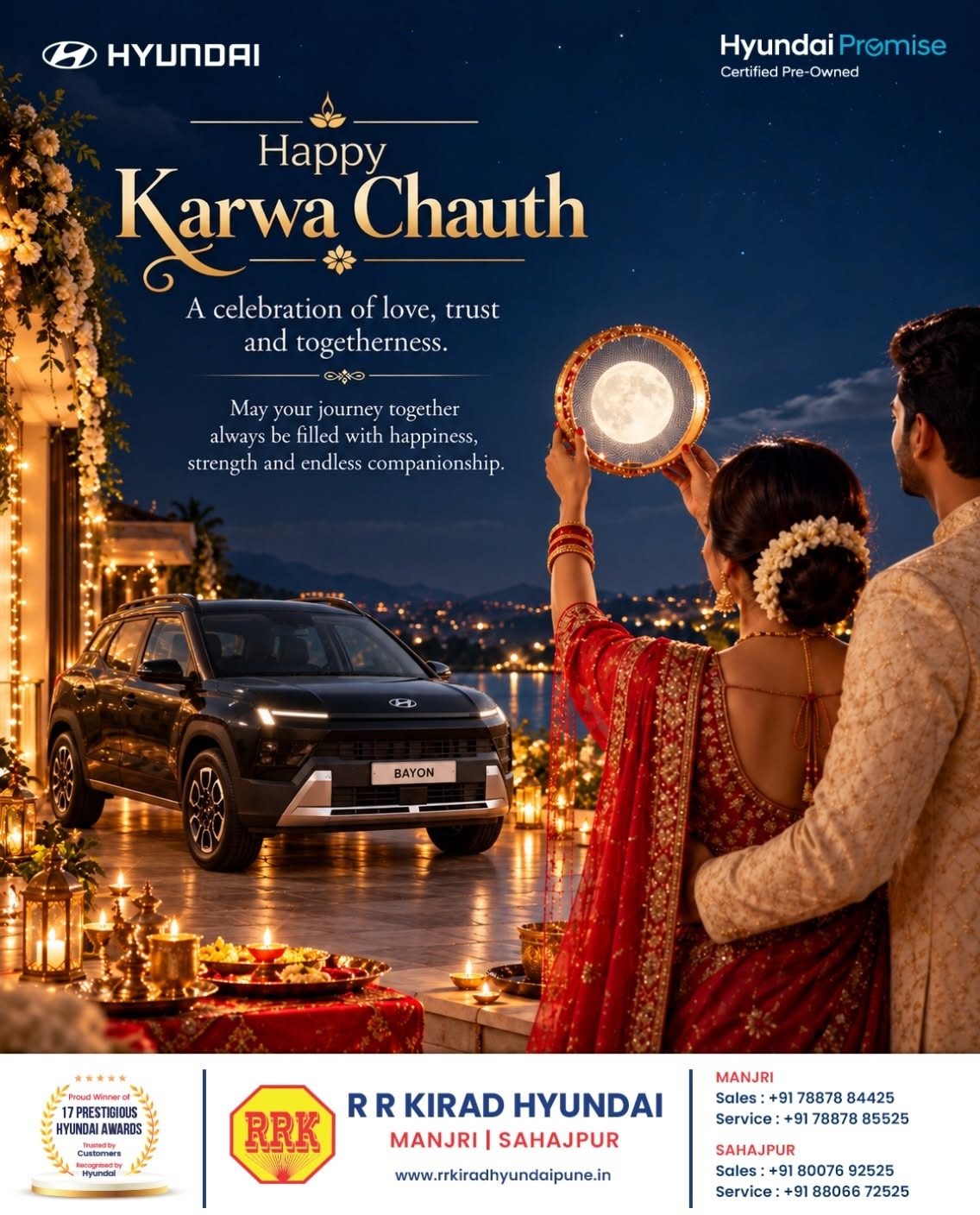 Celebrate Love, Trust & Togetherness This Karwa Chauth with R R Kirad Hyundai | Hyundai Promise Cert